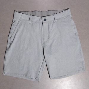 Tommy Bahama On Par Performance Stretch Flat Front Gray Golf Shorts Mens 33 - 8”